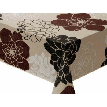 ムーラン テーブルクロス ハートフルシリーズ 120cm×150cm ダークブラウン