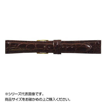 MIMOSA(ミモザ) 時計バンド DM腹ワニ 17mm ダークブラウン (美錠:金) WDM-B17