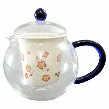 有田焼 セランドグラス おしゃれポット 500cc 誕生花 2月 梅 FC-550B