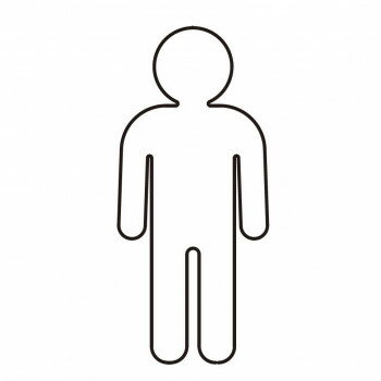 シロクマ トイレマーク 男 白 NAC-351