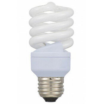 OHM 電球形蛍光灯 スパイラル形 E26 60形相当 昼光色 エコデンキュウ EFD15ED/12-SPB