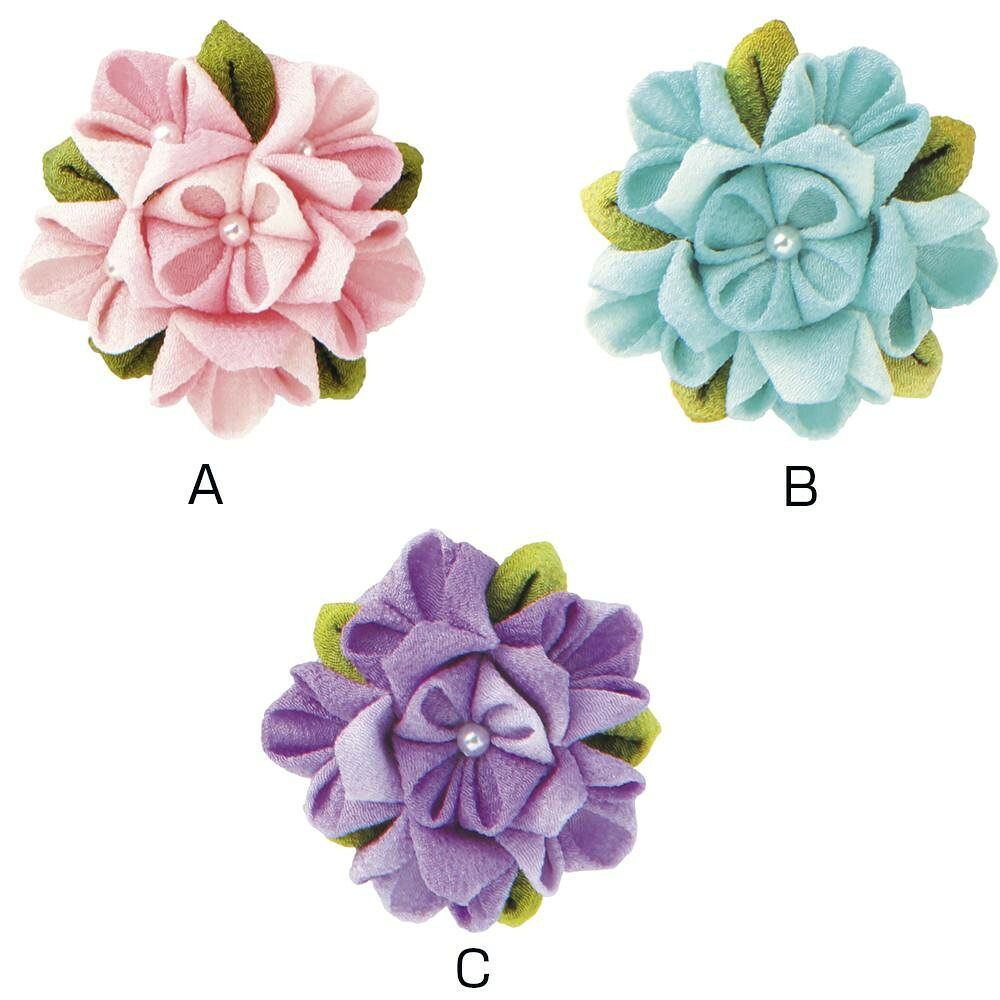 オリムパス はじめてのつまみ細工 キット あじさいのブローチ TZ-11　A