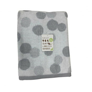 Towel - 林(HAYASHI) バスタオル ナチュラルドット グレー BM473629