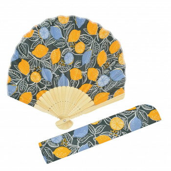 大西賢製販 Ripple×tottua シェル扇子・扇子袋セット レモン グリーン SGF27-A13