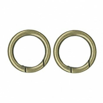 INAZUMA イナズマ 丸カン 開閉タイプ 内径Φ40mm 2個入 アンティークゴールド AK-40-40AG