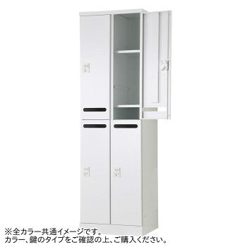 豊國工業 メール開口タイプ可動棚式4人用2列2段 W525(内筒交換錠) RLK-TAKN4252-WLB
