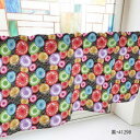 カフェカーテン 和傘 800×450mm 黒・41298