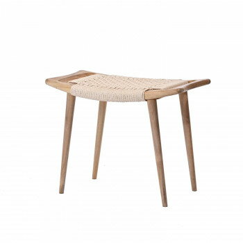 チーク材 ペーパーコード スツール ナチュラル S450RX