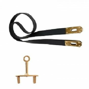 INAZUMA イナズマ 金具付きテープ 約75cm 金具付き (11)黒 AKRT-75G