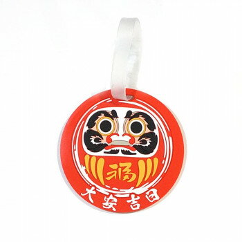 VANGUARD PVC丸型ネームタグ だるま 赤