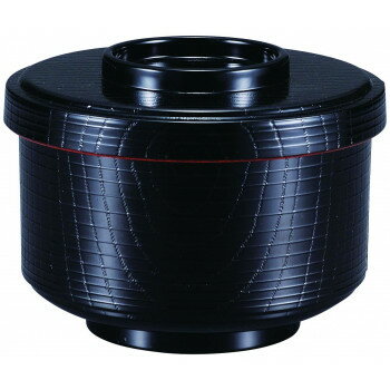 福井クラフト　ミニ柾目割子 黒(内朱) 31001230