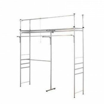 ツッパリクローゼットハンガーラック　フロントハンガー付(奥行53cm)　標準　SK-201S