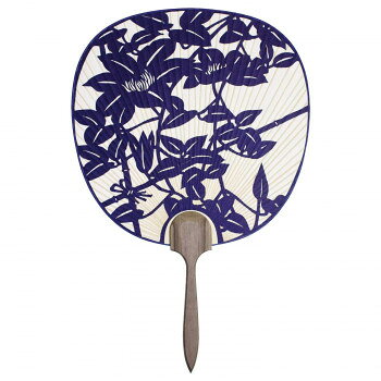 日本製(MADE IN JAPAN) うちわ 清和 (紺) 2119