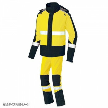 アイトス レインウエア(男女兼用)(FS-1110) イエロー×ブラック 3L 56206
