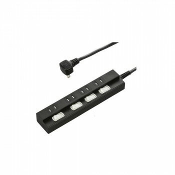 OHM 雷に強い節電タップ 4個口 3m　黒・HS-TPK43PBT-K
