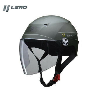 リード工業 ZORK 開閉シールド付き ハーフヘルメット 大きめフリーサイズ マットグリーン(2)