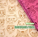 USAコットン WINDHAM FABRIC 「RAKUGAKI FACE」/ウィンダムファブリック/ネコ/生地/布/綿/輸入生地/ブランド生地/USA/落書きフェイス