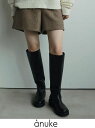 【予約】anuke アンヌーク Ecoleather Long Boots★ 25秋冬予約 62521007 ブーツ 入荷予定 : 9月中旬〜 エコレザーロング...