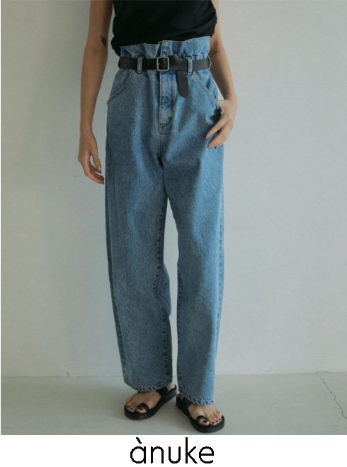 Rakuten - 【予約】【待望追加】 anuke アンヌーク Waist Tuck Denim 26秋冬予約 62511401 パンツ ウエストタックデニム　ボトム　ジーパン 入荷時期：6月中旬〜
