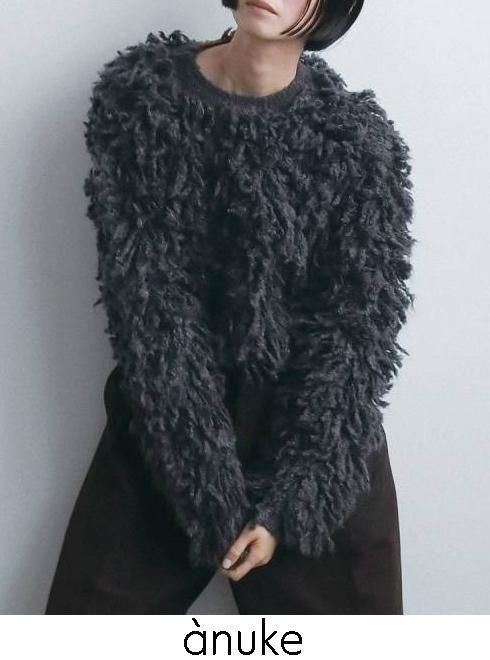 Rakuten - 【予約】(PT5倍〜7/5) anuke アンヌーク Loop Knit Tops★ 26秋冬.予約 62620549 ニットトップス 入荷予定 : 10月中旬〜 26冬受注会