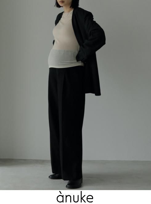 Rakuten - 【即日出荷】【待望追加】anuke アンヌーク Reha. Tuck Wide Pants 26春夏 72410701 パンツ タック ワイド パンツ マタニティ サイズ 妊婦 ボトム 26秋冬 タックワイドパンツ マタニティー【新作】