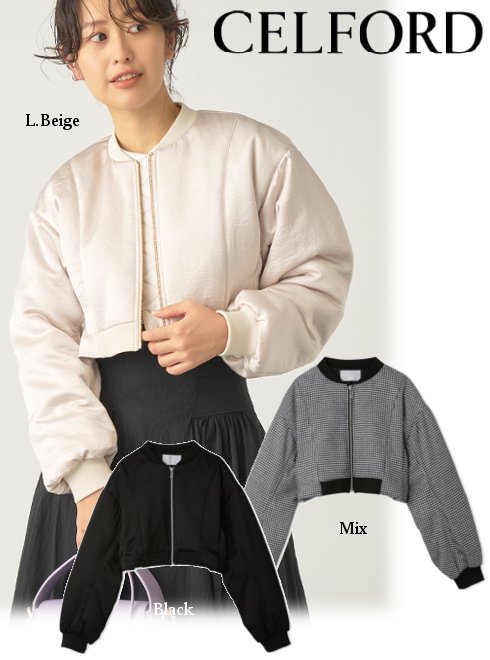 【即日出荷】セール50%OFF CELFORD セルフォード 中綿ショートブルゾン 22秋冬.　CWFJ225012 ブルゾン 22冬アウター　22冬のサムネイル