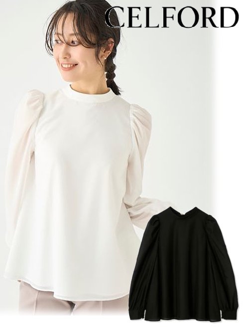 期間限定10%OFF&PT5倍 CELFORD セルフォード　リボンフレアブラウス 23秋冬CWFB234119 シャツ・ブラウス【新作】トップスのサムネイル