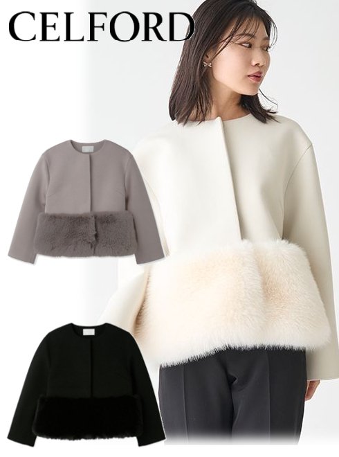 【即日出荷】期間限定11%OFF&PT5倍! CELFORD セルフォード　裾ファーポンチブルゾン 23秋冬 CWFJ234052 ブルゾン 入荷予定 : 9月上旬~　アウター　オケージョン　ライトアウター【新作】のサムネイル