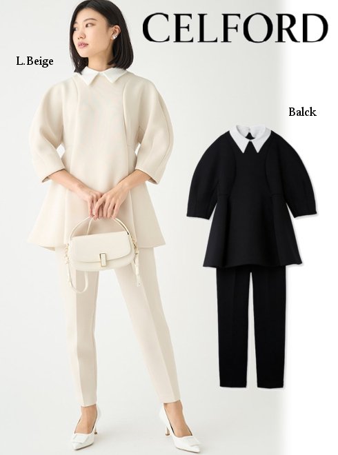 即日出荷(マラソン12%OFF＆5倍PT) CELFORD セルフォード ポンチセットアップ 23春夏 CWCO231039 オールインワン・コンビネゾン 23セレモニー　オケージョン NVY: 2月中旬〜　ボトムのサムネイル