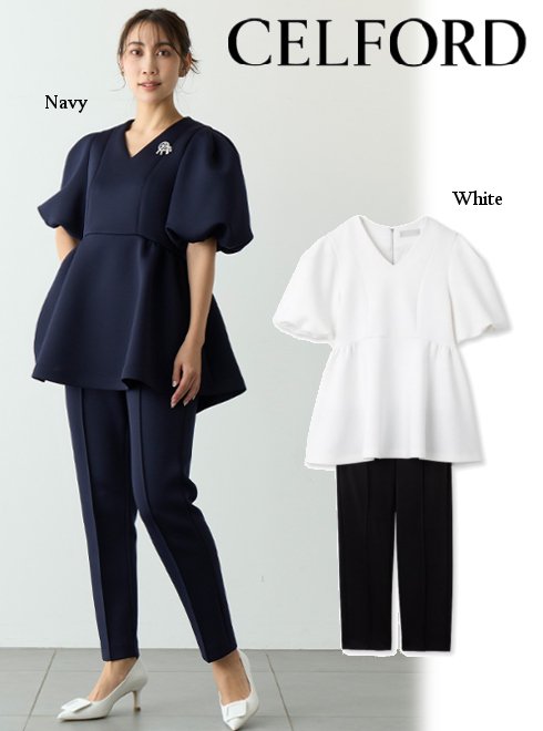 即日出荷 (期間限定11%OFF&5倍PT) CELFORD セルフォード チュニックセットアップ 23春夏 CWCO231123 オールインワン・コンビネゾン 23セレモニー　オケージョン　ボトムのサムネイル