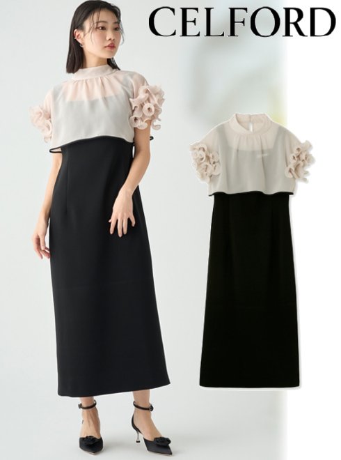 (スーパーセール12%OFF&5倍PT) 即日出荷 CELFORD セルフォード メニーウェイキャミドレス 23春夏. CWFO232060 タイトワンピース 【新作】オケージョン　結婚式 sp06のサムネイル