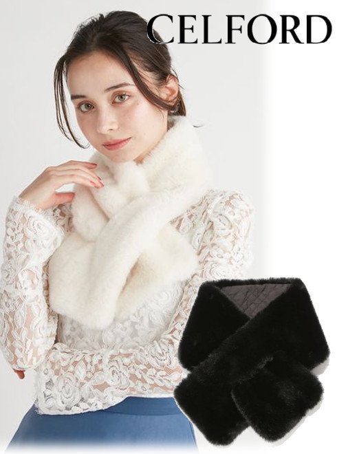 【即日出荷】(新作10%OFF~11/4) CELFORD セルフォード リバーシブルパフィーファーストール 24秋冬. CWGG245518 マフラー・ストール 【新作】秋小物のサムネイル