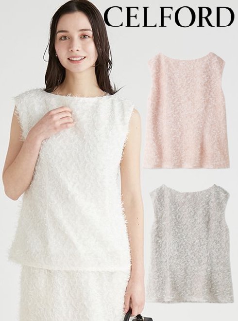 【予約】(期間限定10%OFF) CELFORD セルフォード フラッフィープルオーバー 24春夏.予約 CWFB242042 カットソー 入荷予定 : 5月下旬～【celford】トップスのサムネイル