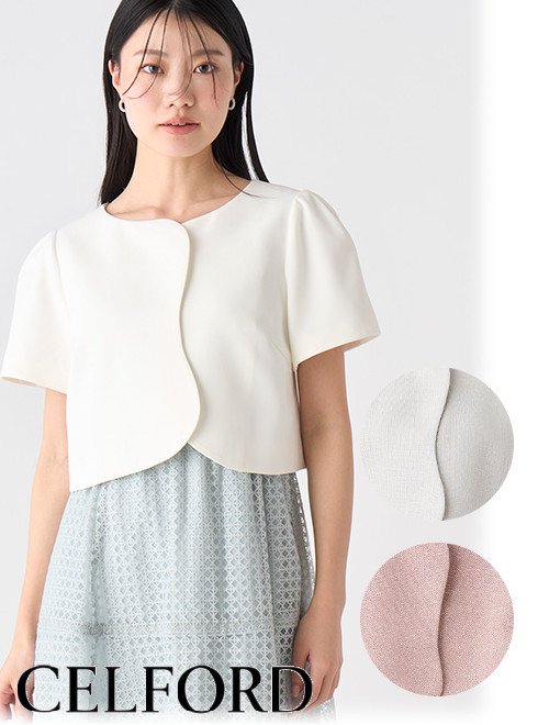 【即日出荷】(ファイナルセール40%OFF&2点でさらに10%OFF) CELFORD セルフォード ハーフスリーブジャケット 24春夏. CWFJ242014 ジャケット 【celford】24春アウター24spのサムネイル