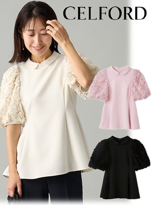 【即日出荷】【待望追加】(スーパーセール10%OFF+500円OFF) CELFORD セルフォード 襟付きデザインブラウス 25春夏 CWFB251024 シャツ・ブラウス トップス セレモニーコレクション 入卒業式 オケージョン【新作】のサムネイル