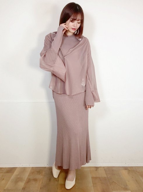 【即日出荷】(ファイナルセール40%OFF) COCODEAL ココディール スリットオーガンジーシャツ×リブニットワンピース 23春夏 73135548 マキシワンピース 23春ニット【サンキュークーポン対象外】 sp06 プレセール hearty-select-10045459 HeartySelect 楽天市場店 サンプル画像2