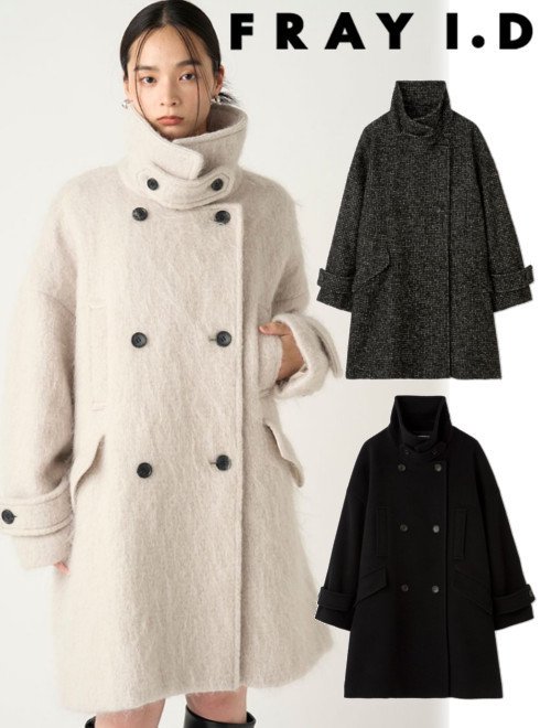 【即日出荷】(セール40%OFF) FRAY I.D フレイアイディー バルマカンハーフコート 24秋冬FWFC244070 ウールコート 【FRAYID】アウター　秋アウター【新作】ss12のサムネイル