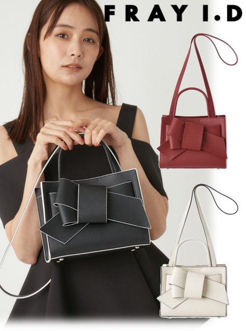 【即日出荷】(12%OFF) FRAY I.D フレイアイディー リボンミドルバッグ 24秋冬 FWGB244315 ハンド・ショルダーバッグ 【FRAYID】【新作】秋小物　バッグ＆シューズ特集のサムネイル