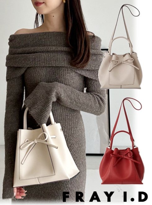 【即日出荷】(セール20%OFF) FRAY I.D フレイアイディー リボンバッグ 24秋冬. FWGB245302 ハンド・ショルダーバッグ 　バッグ＆シューズ特集　秋小物【新作】ss12のサムネイル