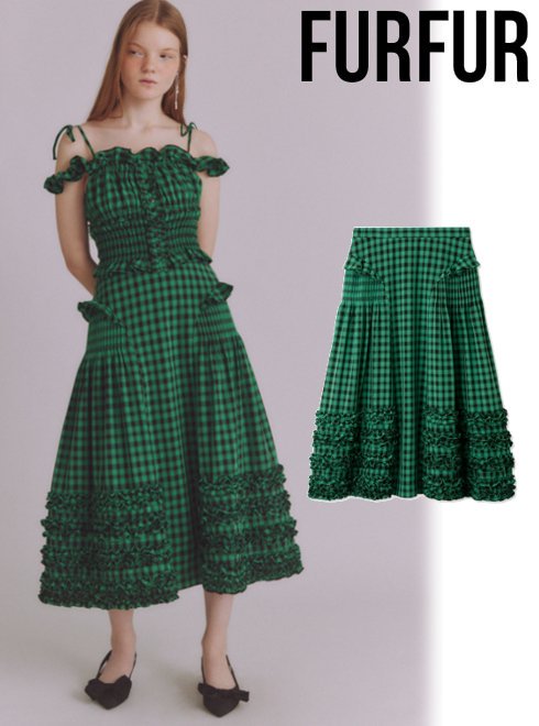 【即日出荷】(期間限定12%OFF) FURFUR ファーファー フリルフレアスカート 24春夏. RWFS242019 フレアスカート ボトムのサムネイル