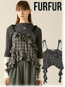 【即日出荷】(10%OFF&400円OFF~10/3) FURFUR ファーファー フリルキャミトップス 25秋冬 RWFT254081 キャミソール・ベアトップ・ビスチェ トップス【新作】
