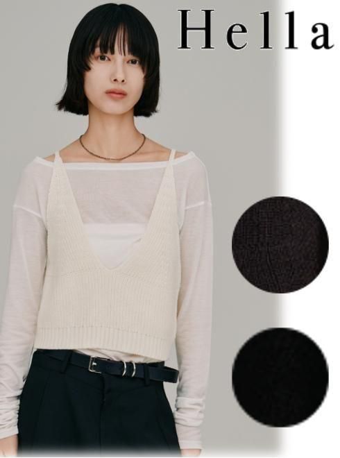 【予約】(期間限定10%OFF) Hella ヘラramie knit bustier 27春夏予約 h271-91 キャミソール・ベアトップ・ビスチェ 入荷予定 : 4月下旬〜