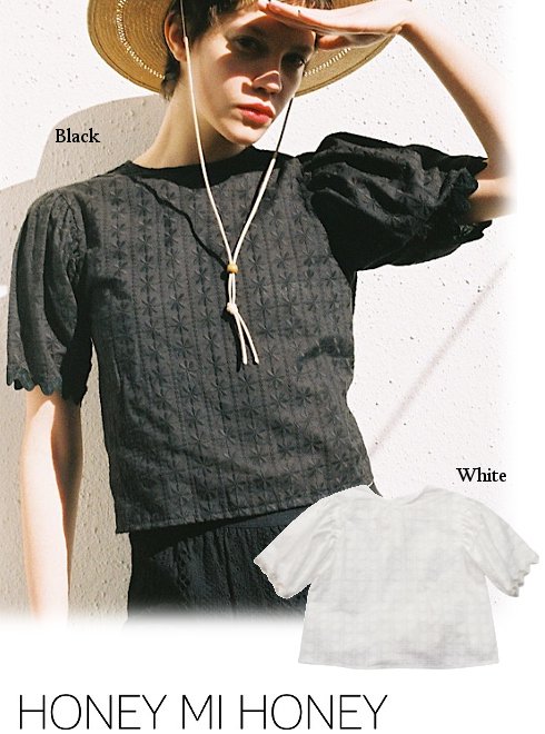 【即日出荷】セール60 OFF Honey mi Honey ハニーミーハニー back open blouse 22春夏. 22S-TA-56 シャツ ブラウス 2022春ブラウス 2022summer 夏 トップス