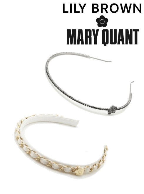 【即日出荷】(新作12%OFF+300円OFF) Lily Brown リリーブラウン【LB×MARYQUANT】カチューシャ 24秋冬. LWGG245355 秋小物 　【lilybrown】マリークワント　MARY QUANT コラボ マリクワコラボ【新作】　　ギフト 小物
