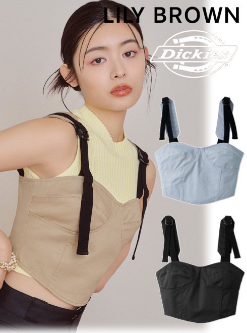 ¨в١(ָ10%OFF) Lily Brown ꡼֥饦 Dickies ĥ륳륻åȥӥ 24ղ.LWFT242002 ߥ롦٥ȥåסӥ lilybrownۥȥåץ ǥå ܡڿ