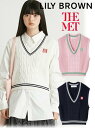 【即日出荷】(GW限定11%OFF＆300円OFF) Lily Brown リリーブラウン The Metropolitan Museumn ケーブルニットベスト 24春夏 LWNT242189 ベスト 【lilybrown】 24春アウター【新作】 メトロポリタン美術館 コラボ