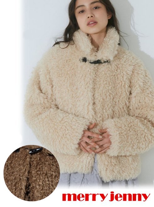 ファイナルセール30%OFF! merry jenny メリージェニー poodle collar fakefur coat 23秋冬 282350101801 ファー・ムートン 　アウター