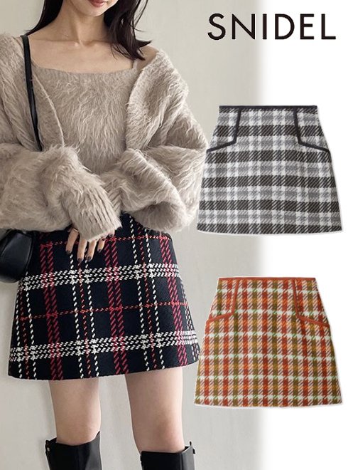 【即日出荷】ファイナルセール40%OFF! Snidel スナイデル ロービングチェックスカショ 23秋冬. SWFP235152 ショートパンツ 23冬コレクション 2023winter【snidel】のサムネイル