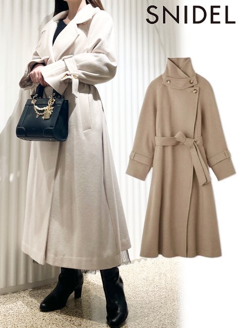 楽天市場】snidelウロコカシミアスタンドカラーコート（レディース 