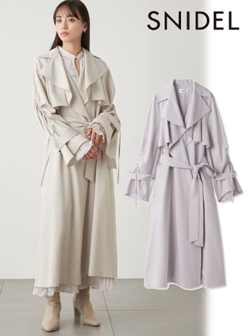 【即日出荷】(期間限定12%OFF) snidel スナイデル Sustainaグロストレンチコート 24春夏 SWFC241039 トレンチコート 【snidel】24春アウターのサムネイル